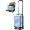 NUMADA - Valigia da viaggio Cabina 40 x 25 x 20 cm (20 L) Upfly Underseat 16 XXS con ruote rimovibili. Valigia Cabina ABS Ideale come bagaglio a mano per Ryanair, Vueling o Easyjet, Blu chiaro