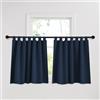 PONY DANCE Tende Corte Oscuranti Termiche per Interni 2 Pezzi 140x120 CM Tenda Termica Isolante Freddo e Caldo Cucina per Finestre Piccole con Passanti Decorazione, Blu Scuro