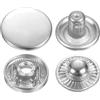 QUARKZMAN 30 Set Bottoni Automatici a Pressione 15mm Chiusure a Scatto Metallo Bottoni a Pressione in Lega da Cucire Jeans per Borse Pelle Barche, Argento