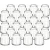gouveo Set di 24 bicchieri da tè Rondo - Porta tealight 7 x 7,7 cm - Bicchiere a vento rotondo per giardino, terrazza, balcone - Bicchiere deco 200 ml per matrimonio, compleanno, festa