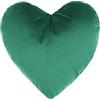 Morbidissimi - Cuscino Arredo Cuore Danae in Velluto 35x38 cm Verde Bottiglia, Cuscino Decorativo Sfoderabile con Cerniera, Design Romantico per Divano Letto Poltrona, Made in Italy AC371