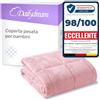 Dailydream Coperta ponderata per bambini 135 x 200 cm 3,2 kg | rosa soffice | 100% poliestere con imbottitura in perline di vetro | Coperta pesante per dormire | Peso corporeo 20-35 kg