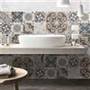 RE-COVERTILES - Adesivi Piastrelle Cucina Bagno Mattonelle adesive in PVC Impermeabili Antigraffio Stickers Decorazione Parete Cementine Peel and Stick - Modello 36 Pz 10x10 cm PS00170 Made in Italy
