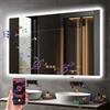 Ratsamee 100x70cm Bluetooth Specchio Bagno con Luce, 3 Colori Dimmerabili, Antiappannamento, Memoria, Touch Control, Montaggio a Parete - Specchio Trucco con Illuminazione