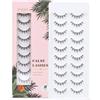 EMEDA Ciglia finte naturali 10 paia Banda trasparente ciglia a striscia 8-11mm Manga Ciglia corte e morbide dall'aspetto naturale Natural Fake lashes (S13)