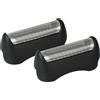 vhbw 2x Lamina di taglio sostituisce Braun 11B per rasoio elettrico + telaio, colore nero/argento