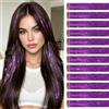 Sofeiyan 12 Pezzi Extension Capelli Glitter Clip,50 cm Viola Tinsel Extension Capelli,Resistenti scintillanti Extensions Capelli per donne discoteca Carnevale Festa
