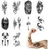 Taiyyi Tatuaggi Temporanei,adesivi per tatuaggi temporanei,Adesivi per tatuaggi neri per mani, gambe e altre parti del corpo, adesivi per tatuaggi per adulti(A,B,C,D,E,F) (A)