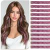 Sofeiyan 12 Pezzi Extension Capelli Glitter Clip,50 cm Rosa Tinsel Extension Capelli,Resistenti scintillanti Extensions Capelli per donne discoteca Carnevale Festa