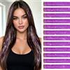 Sofeiyan 12 Pezzi Extension Capelli Glitter Clip,50 cm Viola chiaro Tinsel Extension Capelli,Resistenti scintillanti Extensions Capelli per donne discoteca Carnevale Festa