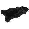 HOME LAMB Pelle di Pecora Nero 120-130 cm - Naturale Pelle di Agnello Vero - Tappeto Salotto Moderno - Coperta Morbida Pelosa - Pelliccia Soffice