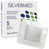 Eurofarm Silvermed (cm 10 x cm 10) - Medicazione Adesiva Antibatterica all'Argento con Tampone Non Aderente, Pronta all'Uso, Confezione 5 Pezzi