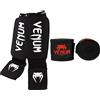 VENUM Kontact, Parastinchi E Guardia del Collo di Piede Unisex, Nero, Taglia Unica & Bendaggi da Box Unisex - Adulto, Nero/Rosso, 4m