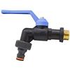 S&M S & M 180.026 - Griffin 1/2 Gelo Sfera Manico in Polipropilene Nero con ripresa Automatica di plastica Blu