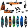 Big Mama Kayak Kayak divisibile a pedali con pinne Big Mama START S300 fishing + 2 portacanne orientabili