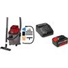 Einhell Aspiratore di solidi e liquidi a batteria TC-VC 18/15 Li Power X-Change (ioni di litio, 18V, 15 l, 80 mbar, incl. tubo flessibile di aspirazione e filtro, incl. batteria e caricabatteria)