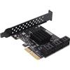 DUZEPA Interfaccia PCIE 6 Porte-4X, Componenti Interni Della Scheda Di Espansione SATA, Adattatore Hub Interfaccia PCIE3.0 GEN3 4X, ASM1166