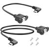 YACSEJAO USB C a USB B 2,0 Pannello Stampante Femminile Cavo di Estensione 2 Pz 0,3M + 0,5M Tipo C Maschio a USB Tipo B Cavo Adattatore Femminile con Montaggio Viti (Angolo laterale)
