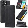 Jasonyu Cover per Honor X5C Plus/X5C Flip Custodia in Pelle PU, Cover a Libro Portafoglio, Funzione Supporto, Magnetica, Slot Schede, TPU Bumper Caso Custodia (Nero)
