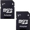 KAIAIWLUO Adattatore Ultra Micro SD,2 pezzi Adattatore per scheda SD per Schede Micro SD per Scheda di Memoria per Tablet Mobile Nero
