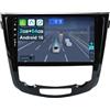KeiDilie [10.1 Pollici] Android 14 2 Din Autoradio per Nissan X-Trail Qashqai j11 Rouge 2014-2018-[Integrato Wireless CarPlay/Android auto/GPS Sat Nav/Bluetooth 5.0/Wifi/4G/Mirror Link]+Fotocamera