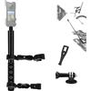 NEWFUN Supporto per Videocamera, Accessorio per insta360 x4, Kit per Moto per insta360 x4, X3, X2 Rotazione di 360 Gradi, Doppio Morsetto, Supporto per Moto, Compatibile con Più Dispositivi