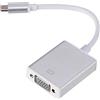 SZJUNXIAO Adattatore USB C a VGA, SZJUNXIAO adattatore da Usb C a Vga (Maschio a Femmina) Adattatore USB tipo C (Thunderbolt 3) a VGA Compatibile con Google Chromebook Mac Book Pro 2020, Lenovo 900, Dell XPS 13