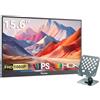 Prechen Monitor Portatile, 15,6 Pollici Monitor Display FHD 1080P HDMI USB C, Secondo Schermo Esterno Altoparlante Integrato per Laptop, Desktop, MacBook, Smartphone, Tablet, PS5/4, Xbox