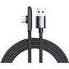 JSGHGDF Ricarica rapida 100w USB a USB C maschio a maschio cavo angolato punta connettore di alimentazione intrecciato in nylon per cavo di ricarica del telefono