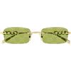 Gucci Occhiali da Sole GG1808S 002 Oro/Verde Uomo 52/20/145