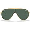 Ray-Ban Occhiali da Sole RB3597 905071 Wings Nero/Verde Sfumato Unisex 33/133/140