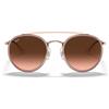 Ray-Ban Occhiali da Sole RB3647N 9069A5 Round Double Bridge Rame/Marrone Sfumato Unisex 51/22/145