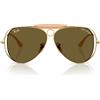 Ray-Ban Occhiali da Sole RB3138M 001/73 x Dolce & Gabbana The Shooter Oro Arista/Marrone Scuro Unisex 58/9/140