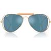 Ray-Ban Occhiali da Sole RB3029M 001/55 x Dolce & Gabbana The Outdoorsman Oro Arista/Blu Scuro Specchiato Unisex 58/14/140