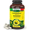 Eurocali Rhodiola Rosea Integratore Buon Umore 500mg Forte Azione Tonico Adattogena - 400mg di Rhodiola per Capsula - Contro Stress per Benessere Emotivo RadiciVitalia Made in Italy - Barattolo da 120 Capsule