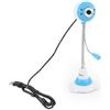 Ruilogod Blue White Snowman Shape Desktop 1.3 Meter Pixels 2 LED MIC USB PC Webcam