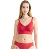 Sloggi Zero Feel Bliss Festive Bralette Bra, Shanghai Red, M Donna