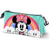 Disney Minnie Mouse Rainbow-Astuccio Triplo, Turchese, 23 x 11 cm, Capacità 1 L