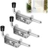 Feirdhoo 3 chiavistelli a molla in acciaio inox 304, chiavistello, bullone a molla con impugnatura in gomma, Ø 10 x 128 mm, serratura a chiavistello, barretta scorrevole per porte a capannone