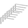 Sayayo Staffe per Mensole Staffe per Mensole Pesanti Staffa Angolare in Acciaio Inox Argento, Supporti Mensola Reggi Mensola Porta Mensole da Muro, 150 mm * 100 mm, 8 Pezzi