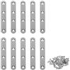 LDEXIN 10 pezzi piatto dritto brace, acciaio inox 125 x 20 mm piatto piatto piatto dritto angolo staffa piastre di rammendamento per mobili in legno, mensola armadio con vite