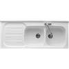 LINPHA LAVELLO DI APPOGGIO IN CERAMICA 2 VASCHETTE LINPHA 120 cm Vasche Sinistra SX