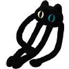 OUKEYI Cuscino in peluche a forma di polpo dalle gambe lunghe, 100 cm, simpatico gatto nero, peluche kawaii, morbido giocattolo nero, regalo per uomini, donne e bambini