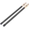 Tomotato Set spazzole per batteria, spazzola per bacchette con manico in bambù da 2 pezzi e mazzuolo per kit di batteria jazz Strumento leggero a percussione e kit di accessori (Black)