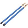 Tomotato Set spazzole per batteria, spazzola per bacchette con manico in bambù da 2 pezzi e mazzuolo per kit di batteria jazz Strumento leggero a percussione e kit di accessori (Blue)