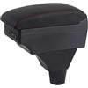 RWRPQEDEXM Bracciolo Centrale Per Fiat Per Panda II 2 Bracciolo Centrale Poggiagomiti Console Accessori Di Modifica Con Portabicchieri E Porta USB Poggia Braccio(B-Black black line)
