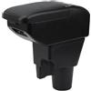 YJYWZH Bracciolo per KIA Picanto 2008-2019 con 6 USB e Portabicchieri | 4 USB e 2 USB-C,Portabicchieri,Vano smartphone,Doppio vano portaoggetti,Bracciolo centrale,Pelle PU,Base specifica veicolo