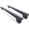 Rixto Barre portatutto BM + AERODYNAMIC BLACK in alluminio per BMW X2 (U10) dal 2023 in poi con corrimani bassi railing integrati