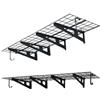 VEVOR Set di 2 Mensole da Parete per Garage, Scaffali in Metallo da Muro a 2 Livelli, 61 x 182,8 cm per Mensola, Portata Totale di 454 kg, con Ganci Portautensili, Soluzione Salvaspazio per Officina