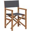 RMIHSJG Sedia pieghevole per registi, colore grigio, 56 x 54 x 87 cm, in legno massiccio, pieghevole, con braccioli per interni ed esterni, design resistente alle intemperie, comoda sedia da regista